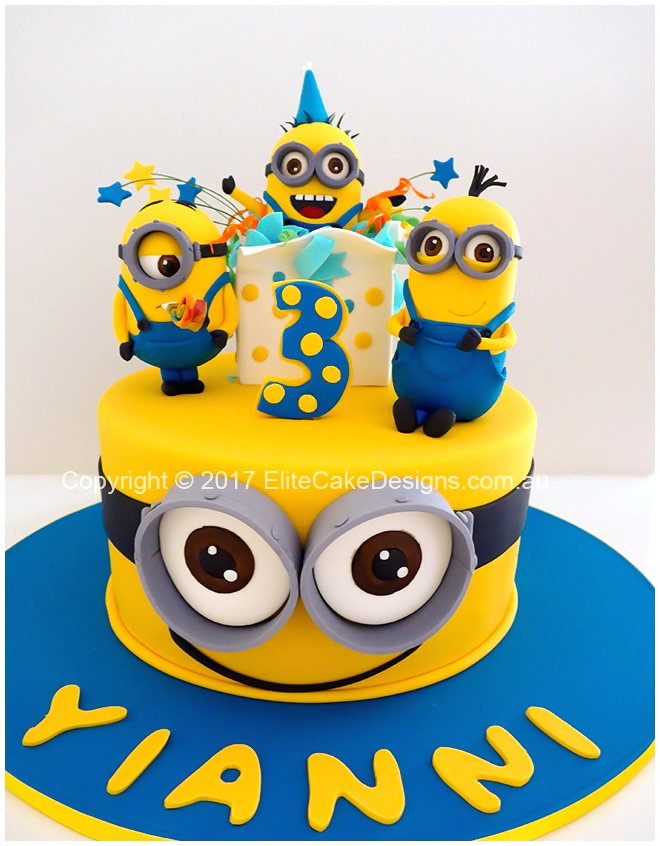 Minions kids birthday cake idea